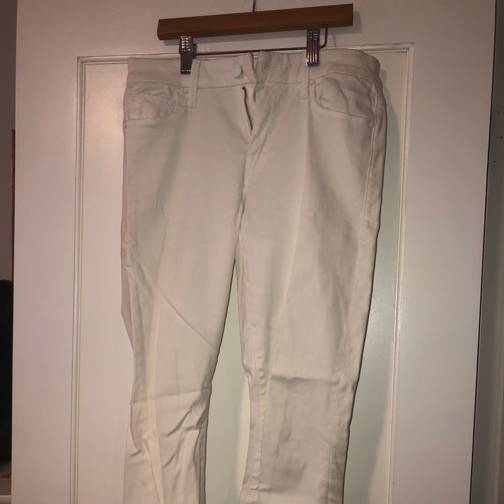 white mother jeans